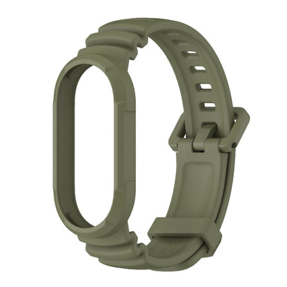 For Xiaomi Mi Band 8 MIJOBS GS Unibody Solid Color Sports Watch Band(Army Green) - Watch Bands by MIJOBS | Online Shopping UK | buy2fix