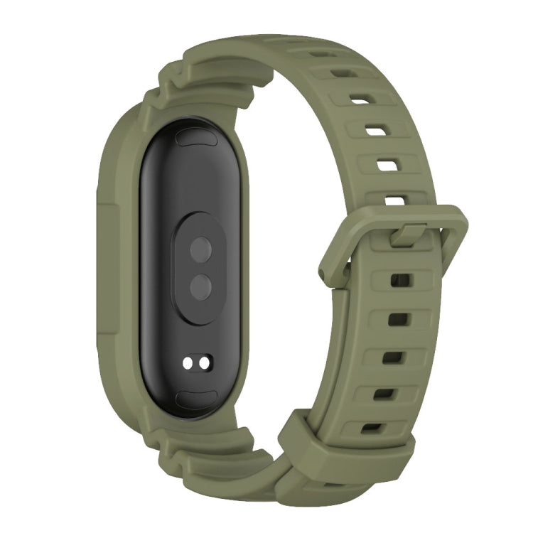 For Xiaomi Mi Band 8 MIJOBS GS Unibody Solid Color Sports Watch Band(Army Green) - Watch Bands by MIJOBS | Online Shopping UK | buy2fix