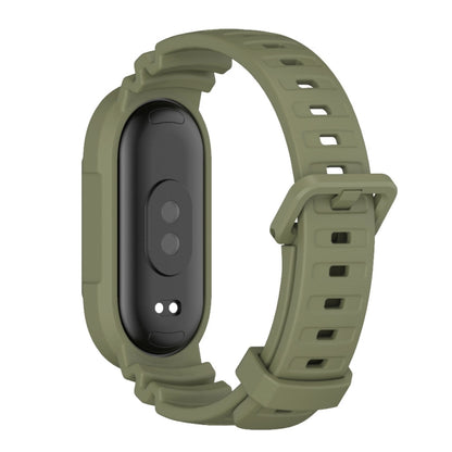 For Xiaomi Mi Band 8 MIJOBS GS Unibody Solid Color Sports Watch Band(Army Green) - Watch Bands by MIJOBS | Online Shopping UK | buy2fix