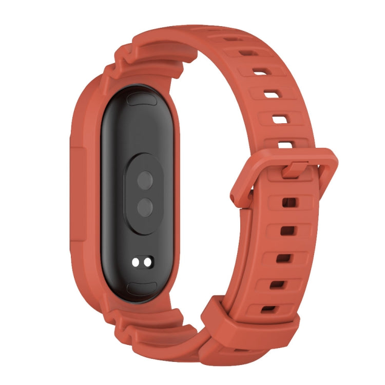 For Xiaomi Mi Band 8 MIJOBS GS Unibody Solid Color Sports Watch Band(Orange) - Watch Bands by MIJOBS | Online Shopping UK | buy2fix