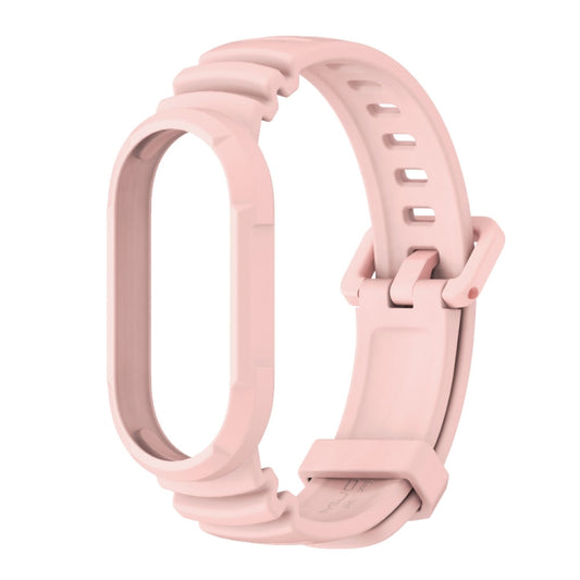 For Xiaomi Mi Band 8 MIJOBS GS Unibody Solid Color Sports Watch Band(Pink) - Watch Bands by MIJOBS | Online Shopping UK | buy2fix