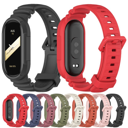For Xiaomi Mi Band 8 MIJOBS GS Unibody Solid Color Sports Watch Band(Orange) - Watch Bands by MIJOBS | Online Shopping UK | buy2fix