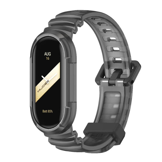 For Xiaomi Mi Band 8 MIJOBS GS Unibody Clear Color Sports Watch Band(Black) - Watch Bands by MIJOBS | Online Shopping UK | buy2fix