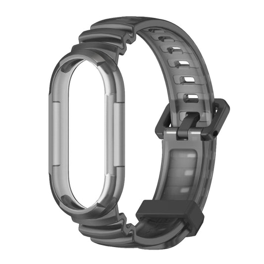 For Xiaomi Mi Band 8 MIJOBS GS Unibody Clear Color Sports Watch Band(Black) - Watch Bands by MIJOBS | Online Shopping UK | buy2fix