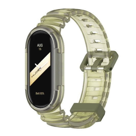 For Xiaomi Mi Band 8 MIJOBS GS Unibody Clear Color Sports Watch Band(Army Green) - Watch Bands by MIJOBS | Online Shopping UK | buy2fix