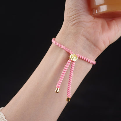 For Xiaomi Smart Band 10 / 9 / 8 Mibbs Milan Cord Bracelet Watch Band(Pink) - Watch Bands by MIJOBS | Online Shopping UK | buy2fix
