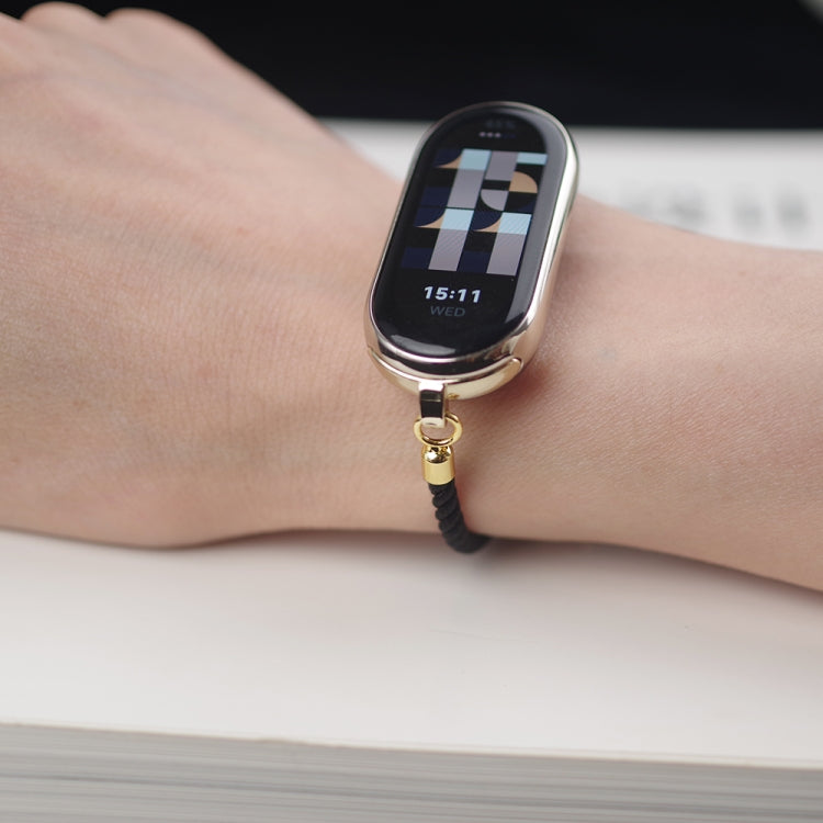 For Xiaomi Smart Band 10 / 9 / 8 Mibbs Milan Cord Bracelet Watch Band(Black) - Watch Bands by MIJOBS | Online Shopping UK | buy2fix