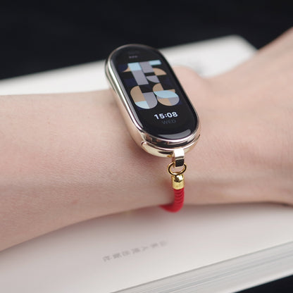 For Xiaomi Smart Band 10 / 9 / 8 Mibbs Milan Cord Bracelet Watch Band(Red) - Watch Bands by MIJOBS | Online Shopping UK | buy2fix