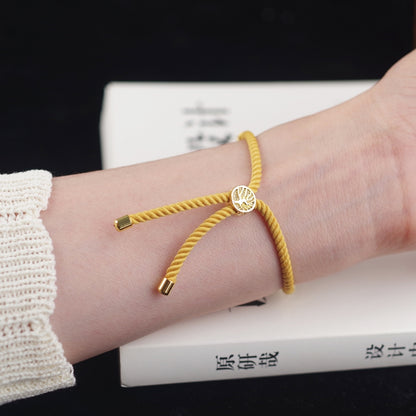 For Xiaomi Smart Band 10 / 9 / 8 Mibbs Milan Cord Bracelet Watch Band(Yellow) - Watch Bands by MIJOBS | Online Shopping UK | buy2fix