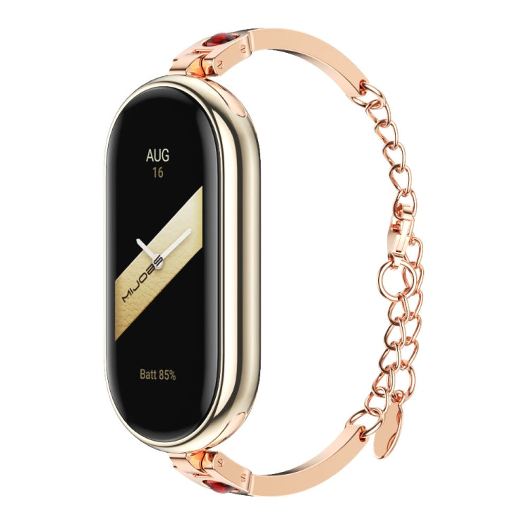 For Xiaomi Smart Band 10 / 9 / 8 Mijobs Ruyi Beauty Bracelet Watch Band(Rose Gold Red) - Watch Bands by MIJOBS | Online Shopping UK | buy2fix