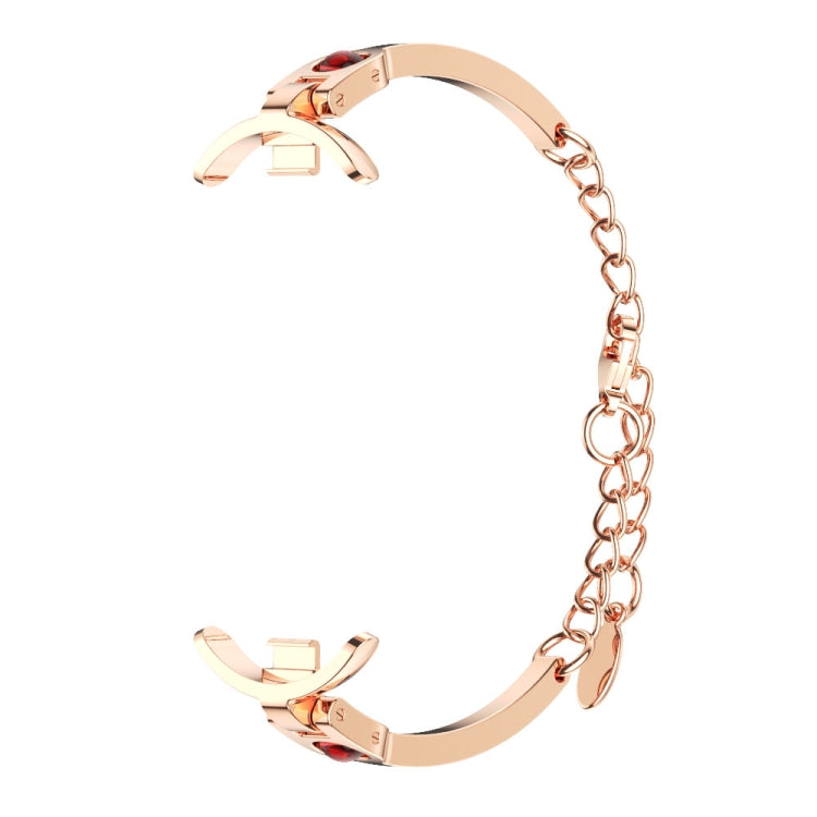 For Xiaomi Smart Band 10 / 9 / 8 Mijobs Ruyi Beauty Bracelet Watch Band(Rose Gold Red) - Watch Bands by MIJOBS | Online Shopping UK | buy2fix