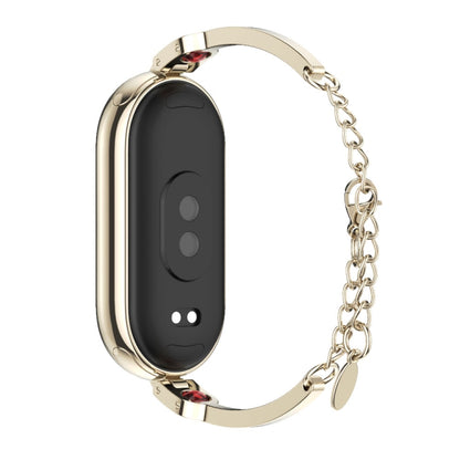 For Xiaomi Smart Band 10 / 9 / 8 Mijobs Ruyi Beauty Bracelet Watch Band(Light Gold Red) - Watch Bands by MIJOBS | Online Shopping UK | buy2fix