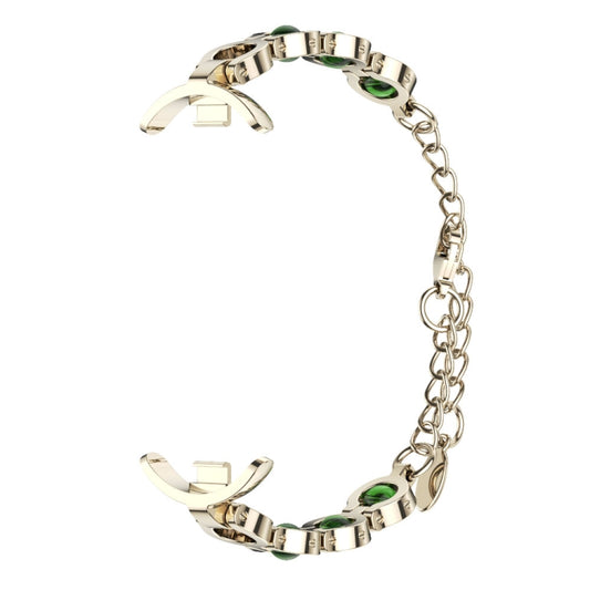 For Xiaomi Smart Band 10 / 9 / 8 Mijobs Mermaid Beauty Bracelet Watch Band(Light Gold Green) - Watch Bands by MIJOBS | Online Shopping UK | buy2fix