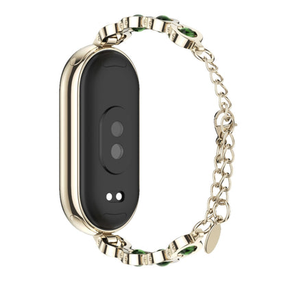 For Xiaomi Smart Band 10 / 9 / 8 Mijobs Mermaid Beauty Bracelet Watch Band(Light Gold Green) - Watch Bands by MIJOBS | Online Shopping UK | buy2fix