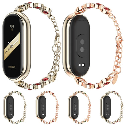 For Xiaomi Smart Band 10 / 9 / 8 Mijobs Mermaid Beauty Bracelet Watch Band(Light Gold Green) - Watch Bands by MIJOBS | Online Shopping UK | buy2fix