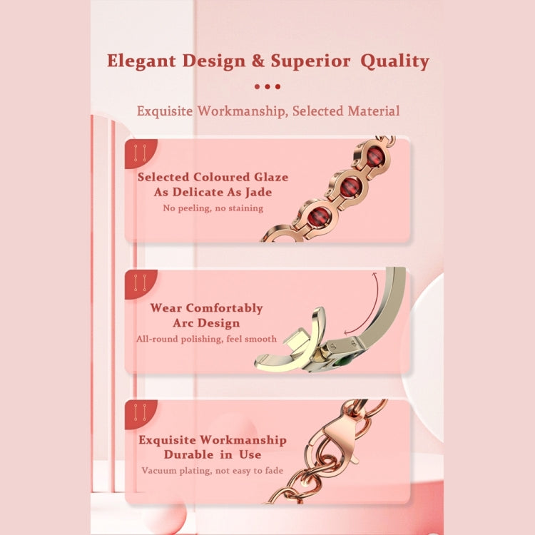 For Xiaomi Smart Band 10 / 9 / 8 Mijobs Mermaid Beauty Bracelet Watch Band(Light Gold Red) - Watch Bands by MIJOBS | Online Shopping UK | buy2fix