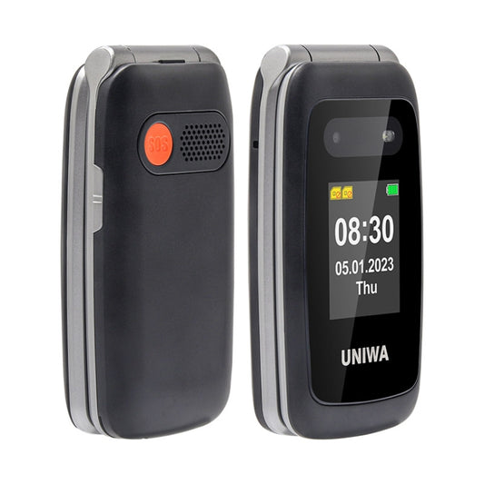 UNIWA V202T 4G Flip Style Phone, 2.4 inch Unisoc T107 Cat.1, SOS, FM, Dual SIM Cards, 21 Keys(Blue) - UNIWA by UNIWA | Online Shopping UK | buy2fix