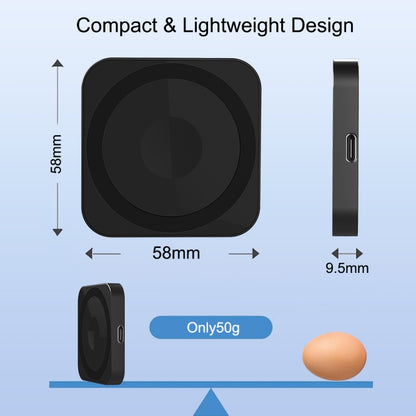 For iPhone / AirPods / iWatch Series 3 in 1 Portable Wireless Charger(Black) by buy2fix