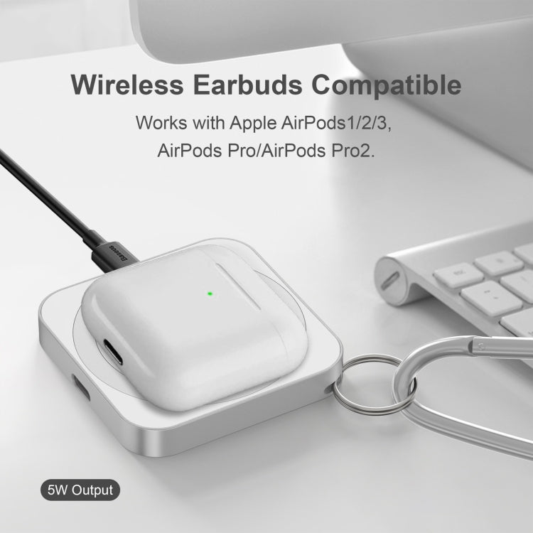 For iPhone / AirPods / iWatch Series 3 in 1 Portable Wireless Charger(Silver) by buy2fix