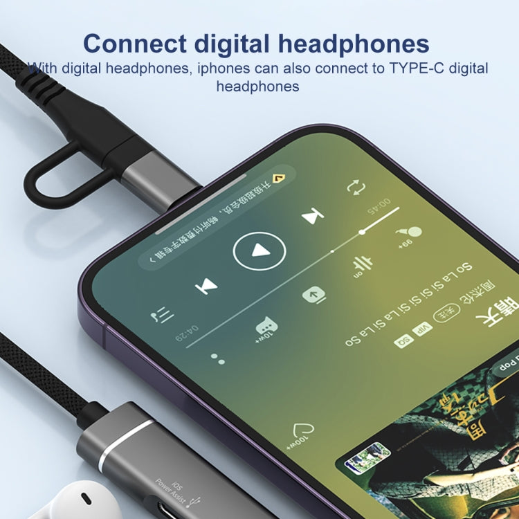 5 in 1 USB-C / Type-C+8 Pin to USB-C / Type-C + USB + SD & TF Card Reader by buy2fix