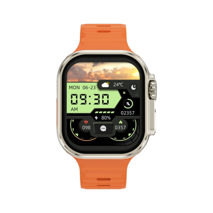 iW9 Ultra 2.04 inch Screen Smart Call Watch, BT Call / Heart Rate / Blood Pressure / Blood Oxygen(Orange Gold) by buy2fix