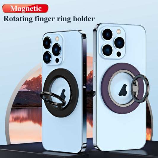 Magsafe Magnetic Electroplating Phone Ring Holder(Black) - Ring Holder by buy2fix | Online Shopping UK | buy2fix