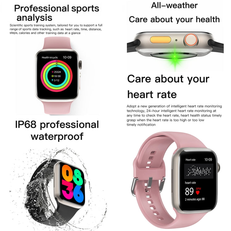 Q9 Smart Bracelet, 2.01 inch Waterproof Smart Watch, BT Call / Heart Rate / Blood Pressure / Blood Oxygen(Black Gold) by buy2fix