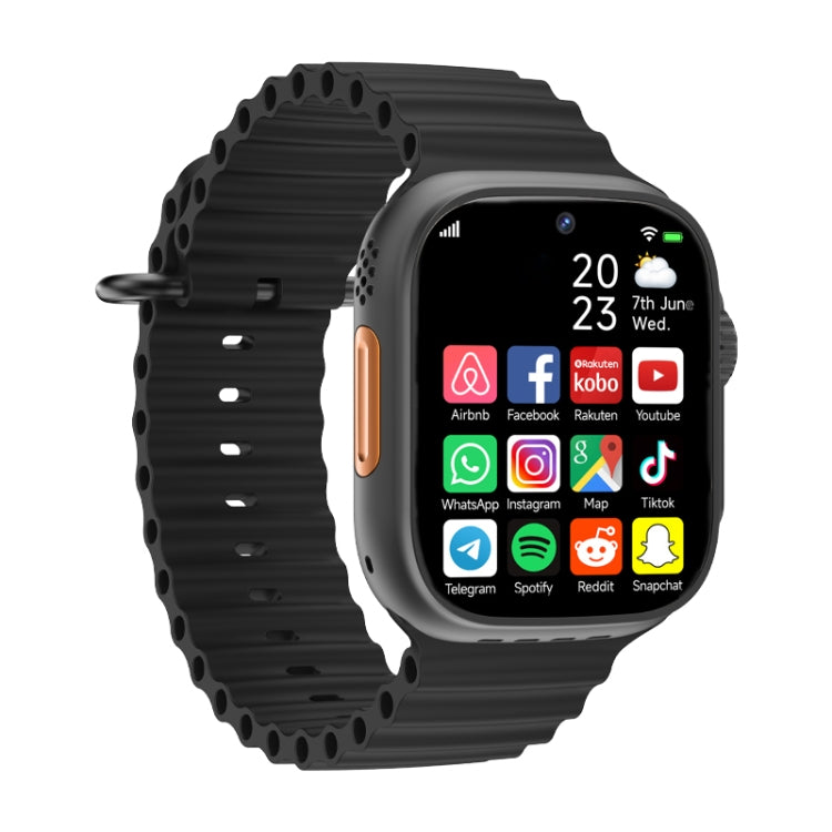 GS37 1.95 inch Screen Smart Phone Watch, 1GB+16GB, Android 9.0, Spreadtrum SL8541E, Network: 4G, Single Nano SIM, Front & Rear Camera(Black) - Smart Watches by buy2fix | Online Shopping UK | buy2fix