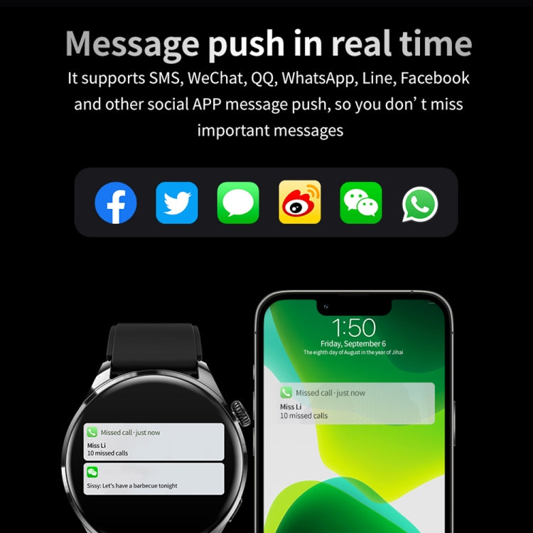 TM05 Pro Smart Bracelet, 1.46 inch Silicone Band IP67 Waterproof Smart Watch, Bluetooth Call / Heart Rate / Blood Pressure / Blood Oxygen(Silver) by buy2fix