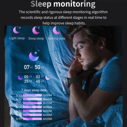 TM05 Pro Smart Bracelet, 1.46 inch Leather Band IP67 Waterproof Smart Watch, Bluetooth Call / Heart Rate / Blood Pressure / Blood Oxygen(Silver) by buy2fix