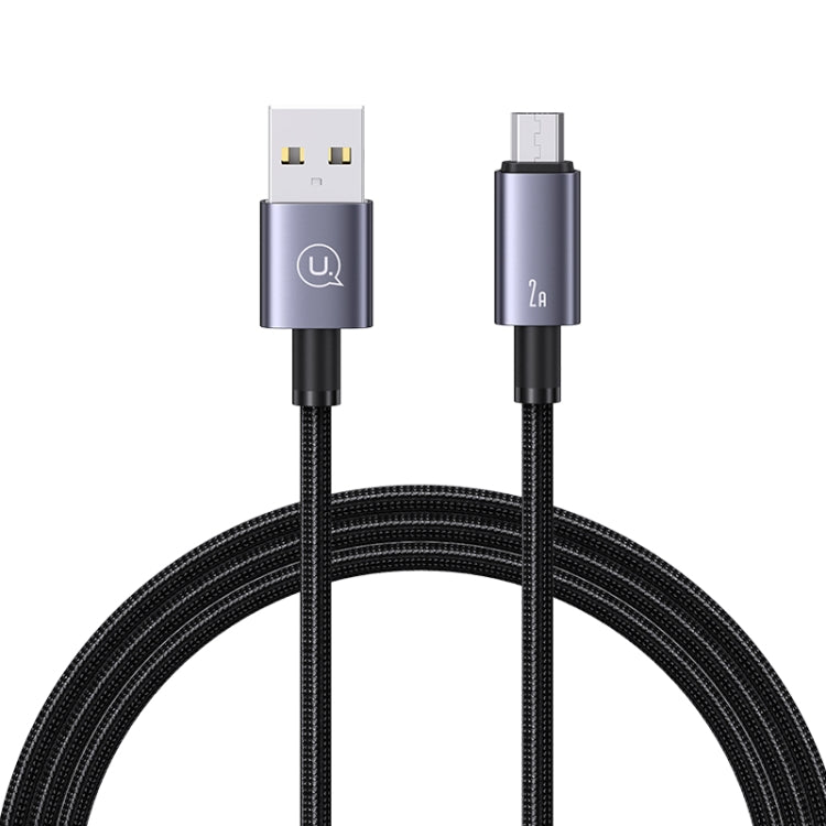 USAMS US-SJ668 USB To Micro USB 2A Fast Charge Data Cable, Length: 1.2m(Black) - Micro USB Cable by USAMS | Online Shopping UK | buy2fix