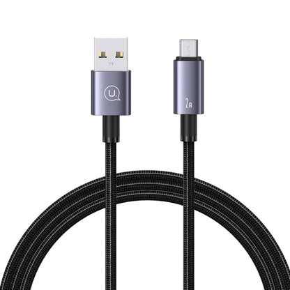 USAMS US-SJ668 USB To Micro USB 2A Fast Charge Data Cable, Length: 1.2m(Black) - Micro USB Cable by USAMS | Online Shopping UK | buy2fix