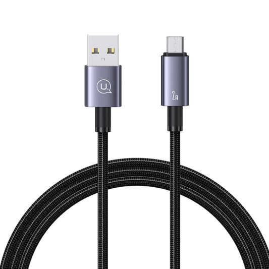 USAMS US-SJ668 USB To Micro USB 2A Fast Charge Data Cable, Length: 1.2m(Black) - Micro USB Cable by USAMS | Online Shopping UK | buy2fix