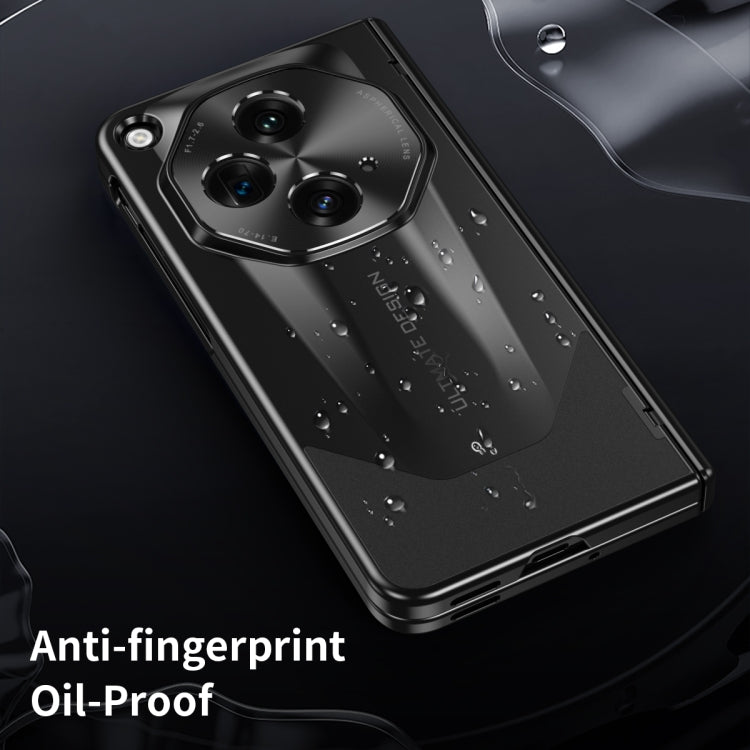 For OPPO Find N3 / OnePlus Open Integrated Frosted Electroplating Full Coverage Phone Case(Black) - OnePlus Cases by buy2fix | Online Shopping UK | buy2fix