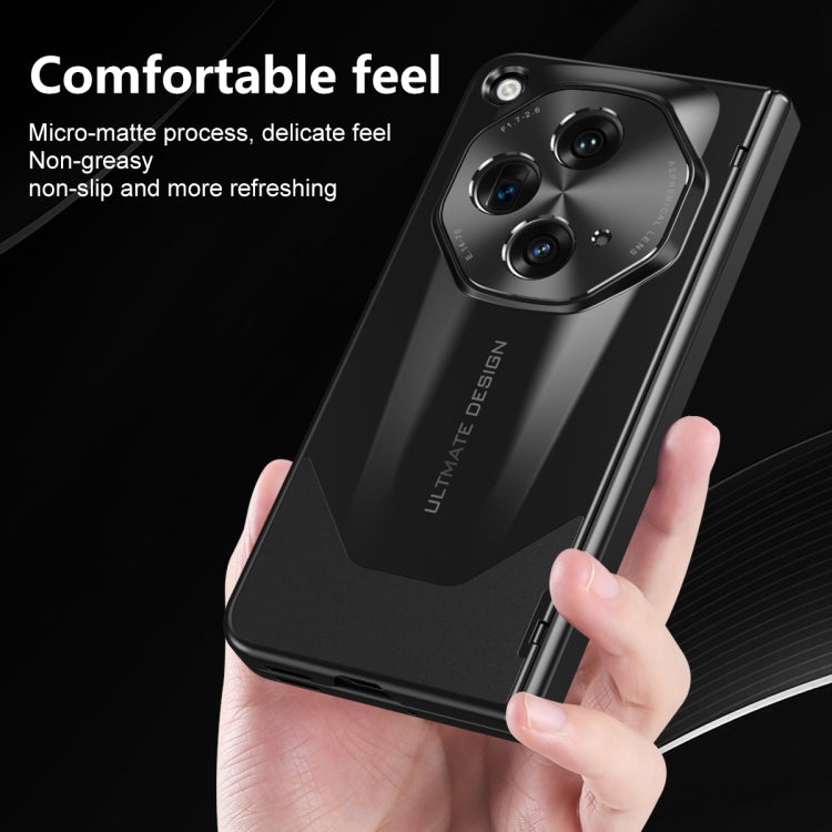 For OPPO Find N3 / OnePlus Open Integrated Frosted Electroplating Full Coverage Phone Case(Black) - OnePlus Cases by buy2fix | Online Shopping UK | buy2fix