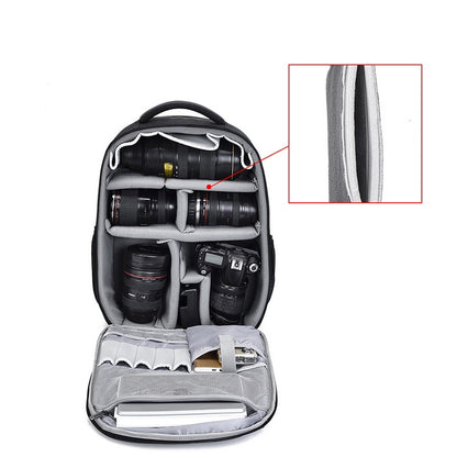 CADeN W9 Travel Lens Pouch Bag Drone Camera Backpack Bag(Black) - Backpack by CADeN | Online Shopping UK | buy2fix
