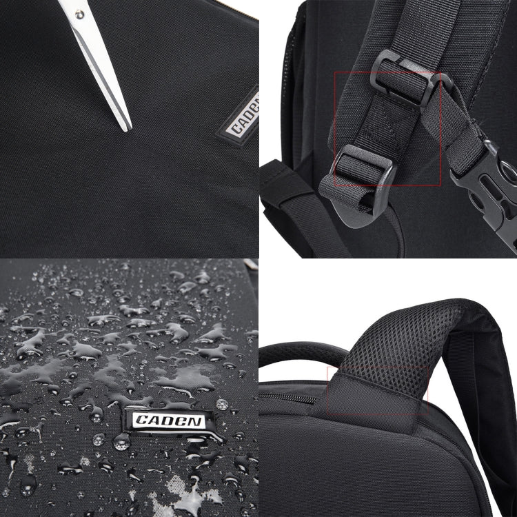 CADeN W9 Travel Lens Pouch Bag Drone Camera Backpack Bag(Black) - Backpack by CADeN | Online Shopping UK | buy2fix