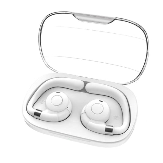 HF02 Ear Clip Bone Conduction TWS Noise Reduction Bluetooth Earphone(White) - TWS Earphone by buy2fix | Online Shopping UK | buy2fix