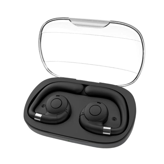 HF02 Ear Clip Bone Conduction TWS Noise Reduction Bluetooth Earphone(Black) - TWS Earphone by buy2fix | Online Shopping UK | buy2fix