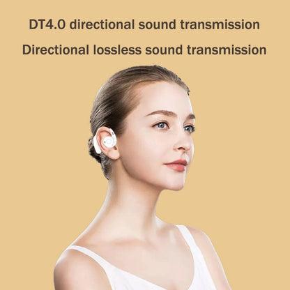 HF02 Ear Clip Bone Conduction TWS Noise Reduction Bluetooth Earphone(White) - TWS Earphone by buy2fix | Online Shopping UK | buy2fix