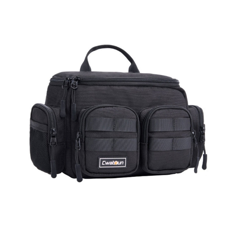 Cwatcun D96 Waist Camera Bag Sling Shoulder Camera Bag, Size:29.5 x 17.5 x 18cm(Black) - Strap Satchel by Cwatcun | Online Shopping UK | buy2fix