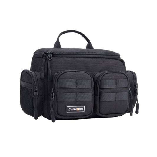 Cwatcun D96 Waist Camera Bag Sling Shoulder Camera Bag, Size:29.5 x 17.5 x 18cm(Black) - Strap Satchel by Cwatcun | Online Shopping UK | buy2fix