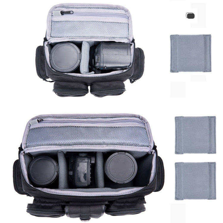 Cwatcun D96 Waist Camera Bag Sling Shoulder Camera Bag, Size:29.5 x 17.5 x 18cm(Black) - Strap Satchel by Cwatcun | Online Shopping UK | buy2fix