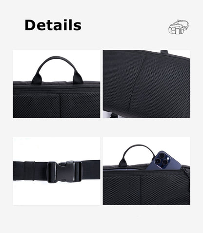 Cwatcun D96 Waist Camera Bag Sling Shoulder Camera Bag, Size:29.5 x 17.5 x 18cm(Black) - Strap Satchel by Cwatcun | Online Shopping UK | buy2fix