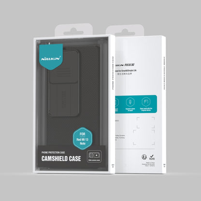 For Xiaomi Redmi Note 13 5G NILLKIN Black Mirror Series Camshield PC Phone Case(Black) - Xiaomi Cases by NILLKIN | Online Shopping UK | buy2fix