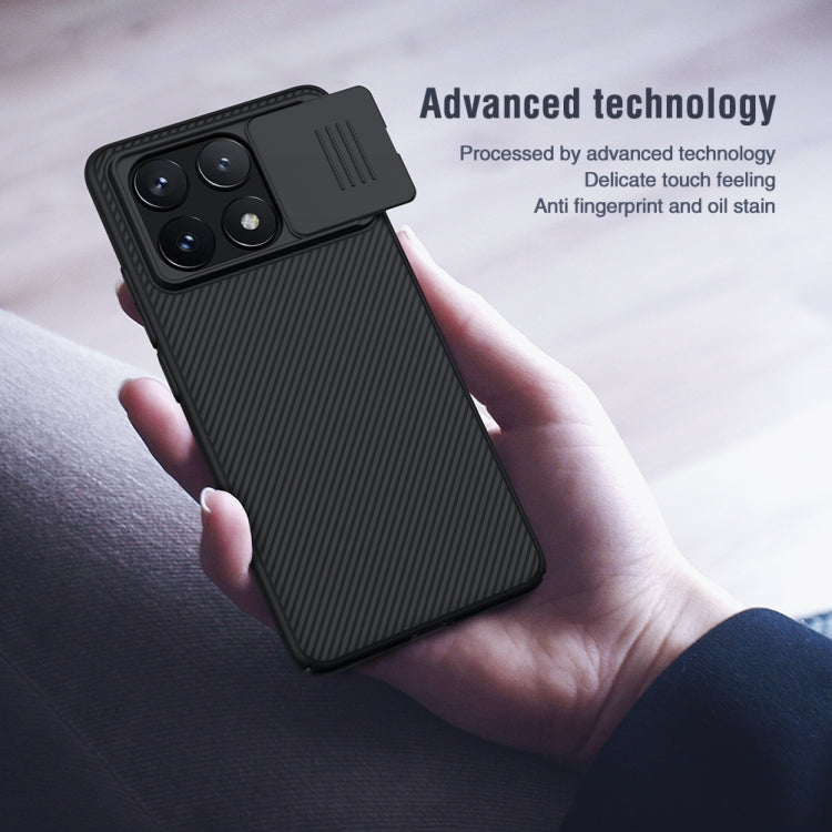 For Xiaomi Redmi K70E / Poco X6 Pro 5G NILLKIN Black Mirror Series Camshield PC Phone Case(Black) - Xiaomi Cases by NILLKIN | Online Shopping UK | buy2fix