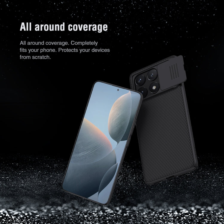For Xiaomi Redmi K70E / Poco X6 Pro 5G NILLKIN Black Mirror Series Camshield PC Phone Case(Black) - Xiaomi Cases by NILLKIN | Online Shopping UK | buy2fix