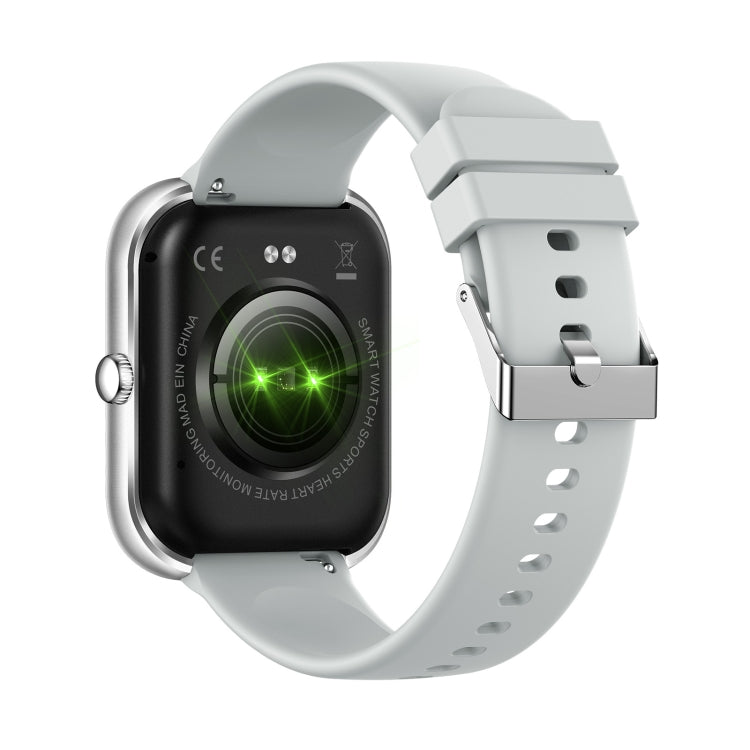 AK58 1.96 inch Screen Bluetooth Smart Watch, Silicone Band, Support Health Monitoring & 100+ Sports Modes(Silver) by buy2fix