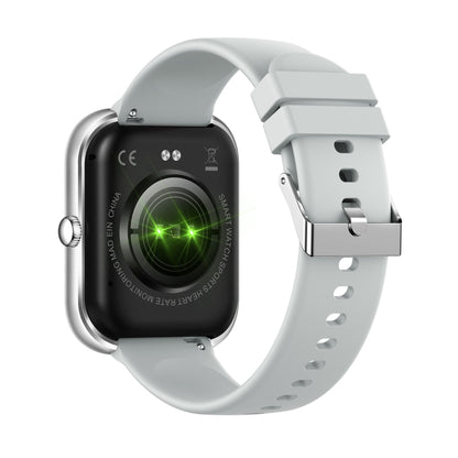 AK58 1.96 inch Screen Bluetooth Smart Watch, Silicone Band, Support Health Monitoring & 100+ Sports Modes(Silver) by buy2fix