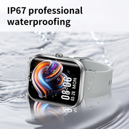 AK58 1.96 inch Screen Bluetooth Smart Watch, Silicone Band, Support Health Monitoring & 100+ Sports Modes(Gold) by buy2fix